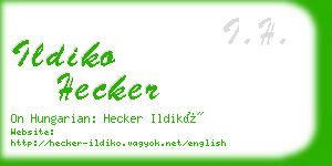 ildiko hecker business card